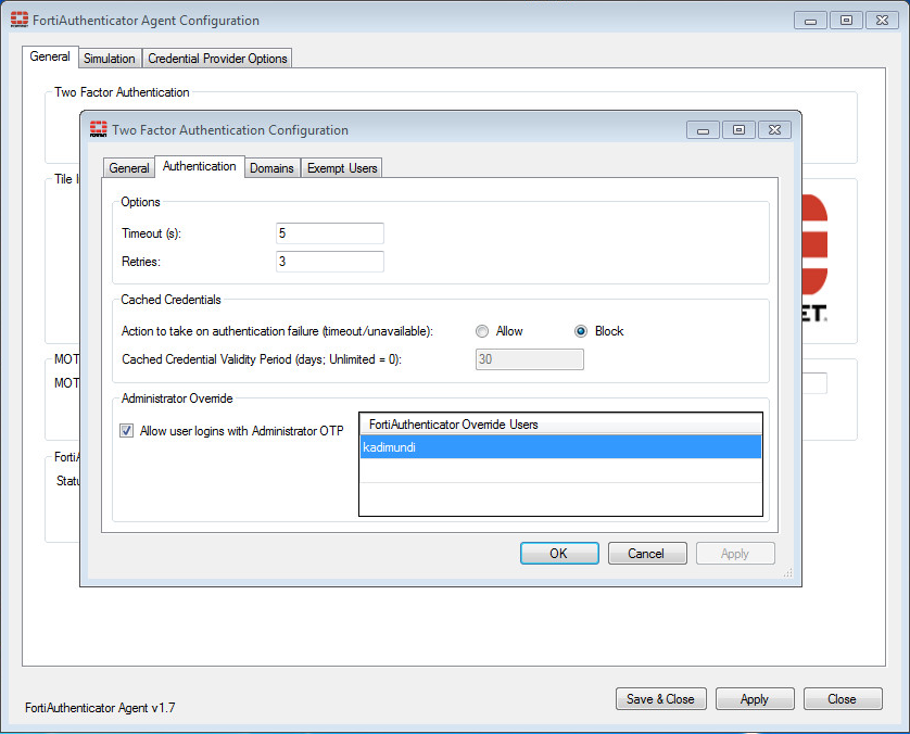 Agent for Microsoft Windows FortiAuthenticator 6.1.0
